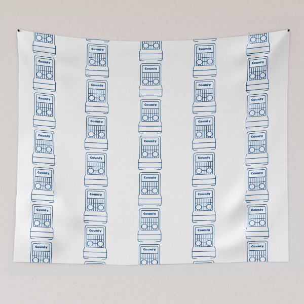 Item preview, County tractor 1970s British classic farm vehicle minimalist grille blue designed and sold by soitwouldseem.