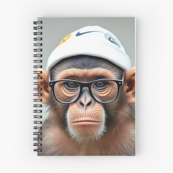 Item preview, "Hipster Monkey: Cool Chimp in Nike Beanie and Glasses"  designed and sold by MFMart.