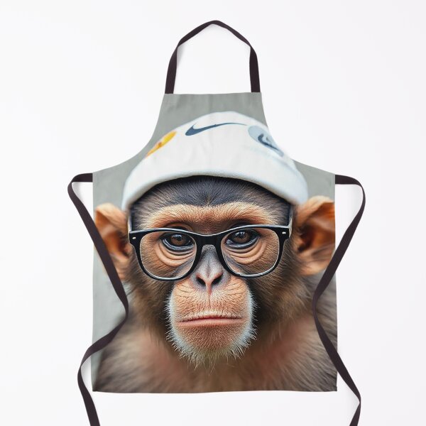 Item preview, "Hipster Monkey: Cool Chimp in Nike Beanie and Glasses" designed and sold by MFMart.