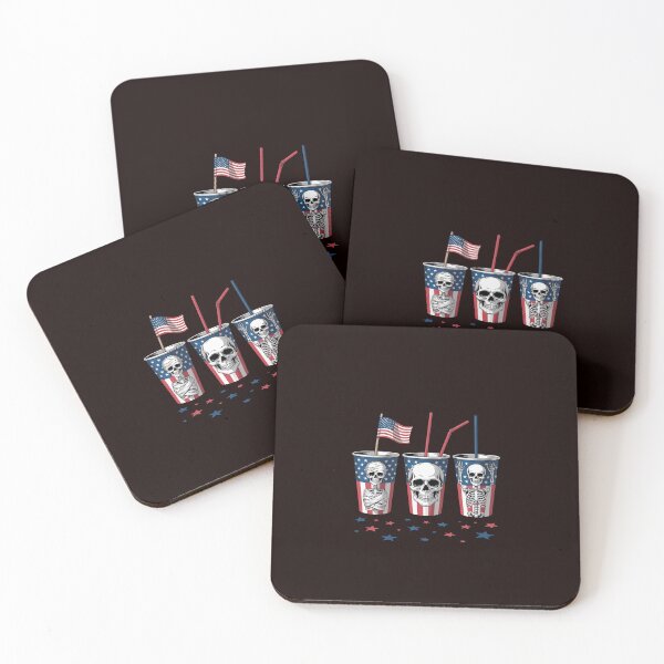 Item preview, Skeleton Coffee Cups Drinks 4th of July American Patriotic designed and sold by hettingerchaim.