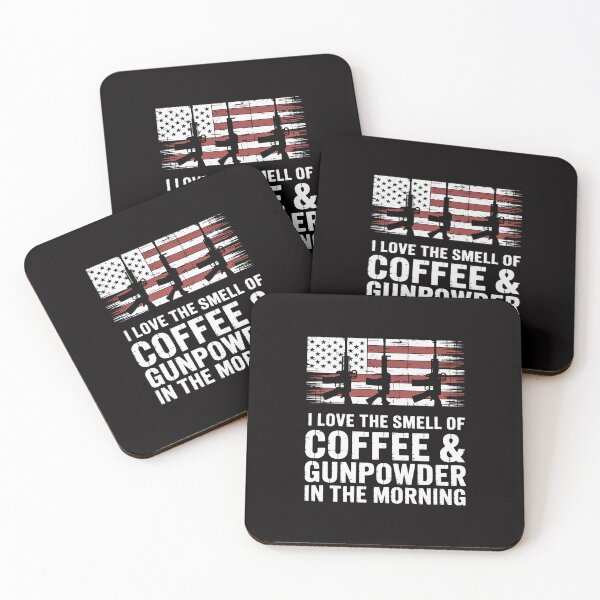Item preview, I Love The Smell Of Coffee And Gunpowder In The Morning Gun designed and sold by demarioTTS.