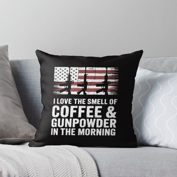 Item preview, I Love The Smell Of Coffee And Gunpowder In The Morning Gun designed and sold by demarioTTS.