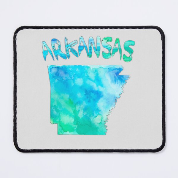 Item preview, Arkansas State Watercolor Map - Artistic Teal & Blue Aesthetic designed and sold by mashmosh.