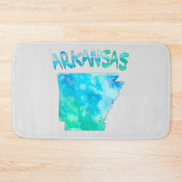 Item preview, Arkansas State Watercolor Map - Artistic Teal & Blue Aesthetic designed and sold by mashmosh.