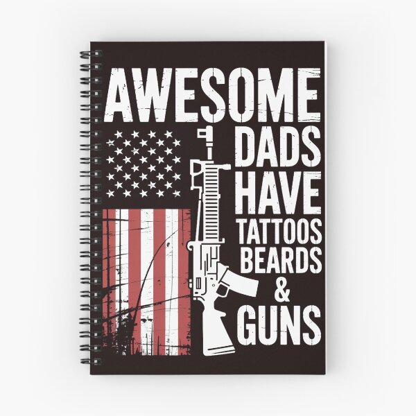 Item preview, Awesome Dads Have Tattoos Beards & Guns - Fathers Day Gun designed and sold by hettingerchaim.