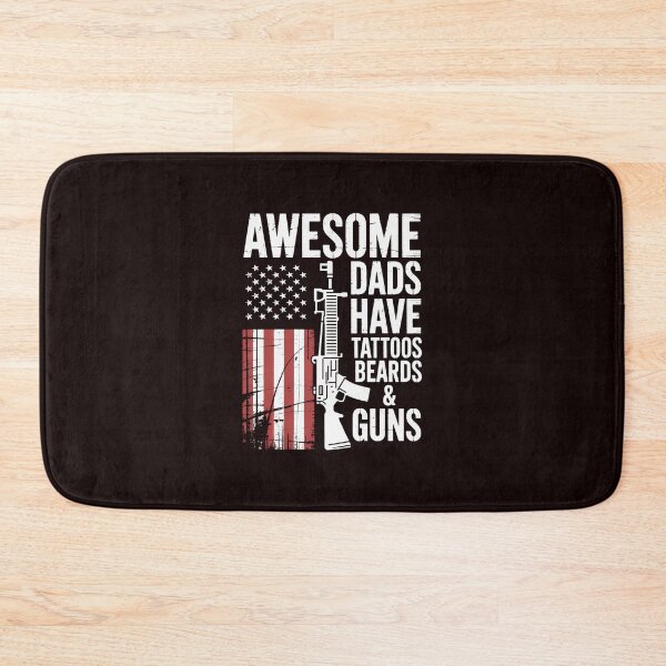 Item preview, Awesome Dads Have Tattoos Beards & Guns - Fathers Day Gun designed and sold by hettingerchaim.