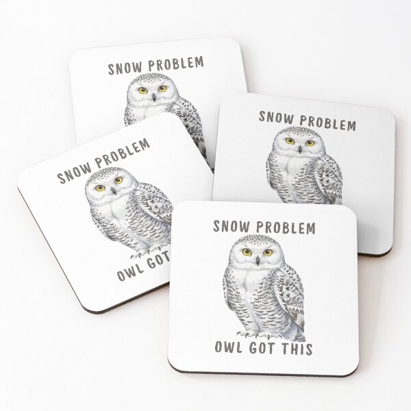 Item preview, Snow Problem Owl Got This Funny Snowy Owl Pun designed and sold by gillys.