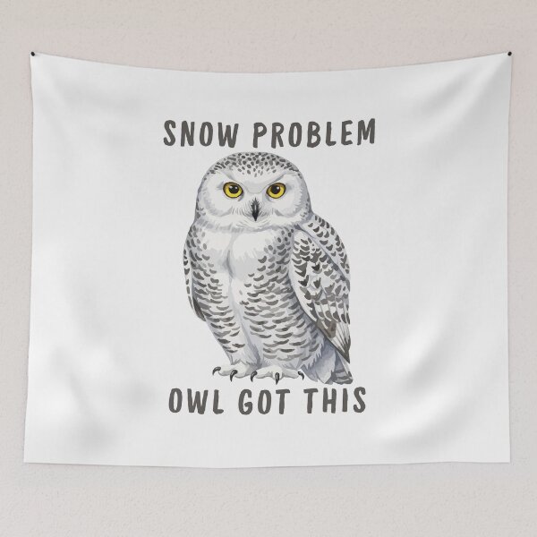 Item preview, Snow Problem Owl Got This Funny Snowy Owl Pun designed and sold by gillys.