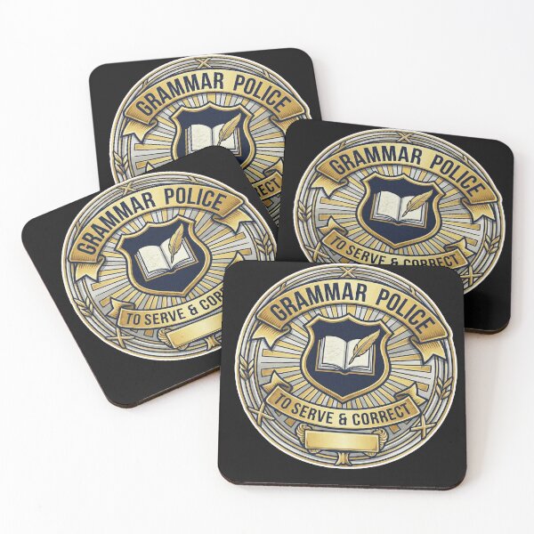 Item preview, Grammar Police Official Badge Tee - To Serve and Correct designed and sold by AdyKurniawan.