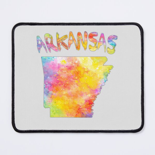 Item preview, Arkansas State Map - Vibrant Watercolor Rainbow Art designed and sold by mashmosh.