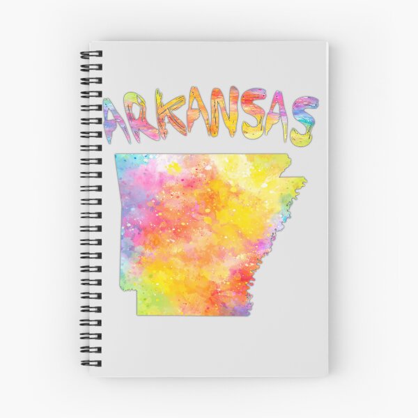 Item preview, Arkansas State Map - Vibrant Watercolor Rainbow Art designed and sold by mashmosh.