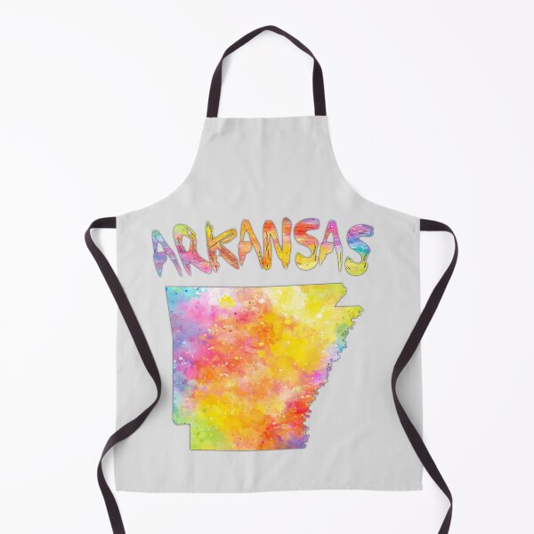 Item preview, Arkansas State Map - Vibrant Watercolor Rainbow Art designed and sold by mashmosh.