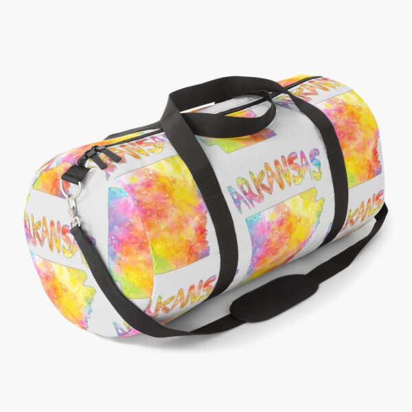 Item preview, Arkansas State Map - Vibrant Watercolor Rainbow Art designed and sold by mashmosh.