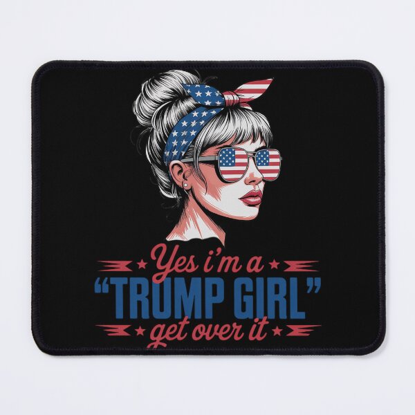 Item preview, Yes Im Trump Girl Get Over It Support Trump Girl Messy Bun designed and sold by AquaKiev.