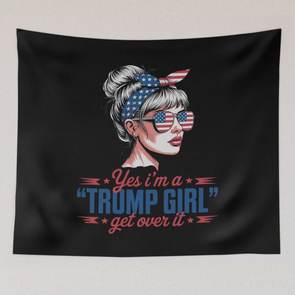 Item preview, Yes Im Trump Girl Get Over It Support Trump Girl Messy Bun designed and sold by AquaKiev.