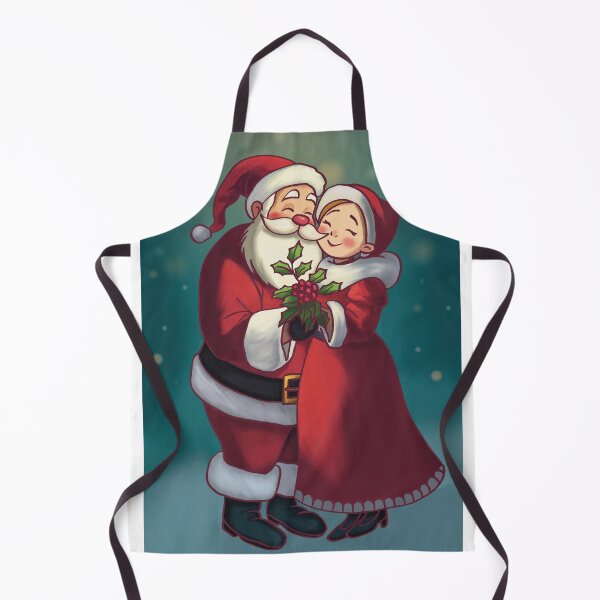 Item preview, Cozy Christmas Love – Santa and Mrs Claus Romantic Winter Scene designed and sold by NatureBrushbyMariela.