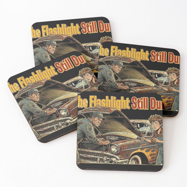 Item preview, Hold The Flashlight Still - Funny Retro Garage Mechanic Humor designed and sold by AdyKurniawan.