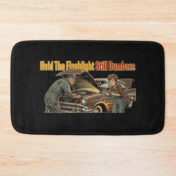 Item preview, Hold The Flashlight Still - Funny Retro Garage Mechanic Humor designed and sold by AdyKurniawan.