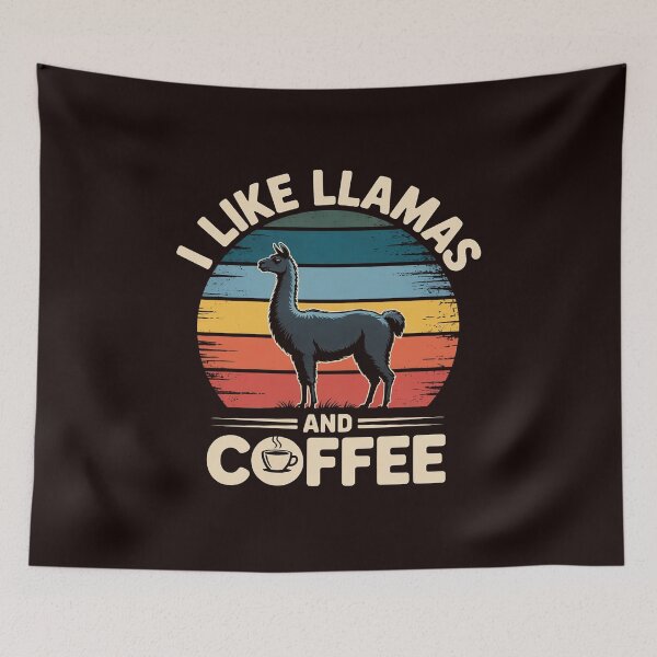 Item preview, I like Llamas & Coffee llama theme lover designed and sold by hettingerchaim.