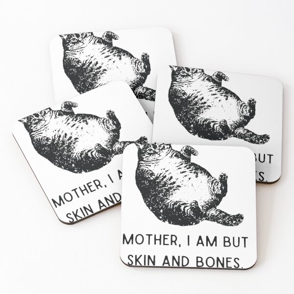 Item preview, Mother I Am But Skin and Bones - Funny Dramatic Chonky Cat designed and sold by AdyKurniawan.