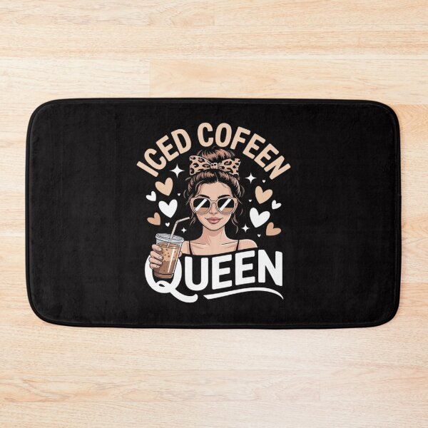 Item preview, Iced Coffee Queen Women Messy Bun Cold Brew Coffee Quote designed and sold by demarioTTS.