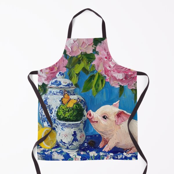 Item preview, Piglet and a butterfly in chinoiserie room designed and sold by SophieClimaArt.