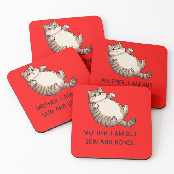 Item preview, Mother I Am But Skin and Bones - Funny Dramatic Chonky Cat designed and sold by AdyKurniawan.