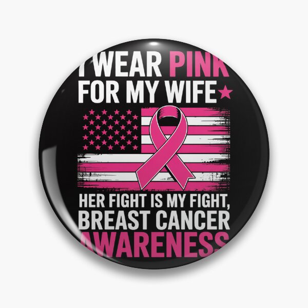 Item preview, I Wear Pink For My Wife Breast Cancer Husband American Flag designed and sold by demarioTTS.