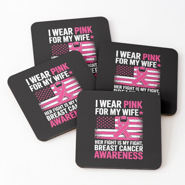 Item preview, I Wear Pink For My Wife Breast Cancer Husband American Flag designed and sold by demarioTTS.