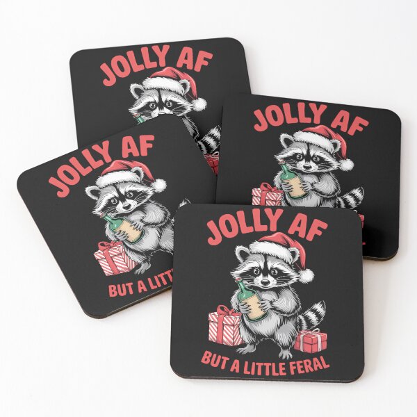 Item preview, Racoon Feral Christmas Santa Funny designed and sold by comptorasunfia.