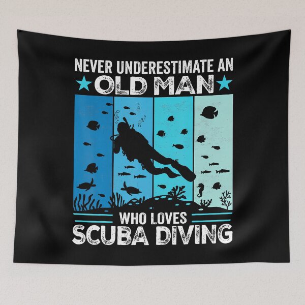 Item preview, Never Underestimate An Old Man Who Loves Scuba Diving designed and sold by donadonvgran.