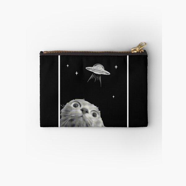 Item preview, Funny Alien Scared Cat Meme UFO Vintage Graphic designed and sold by Pavelus.