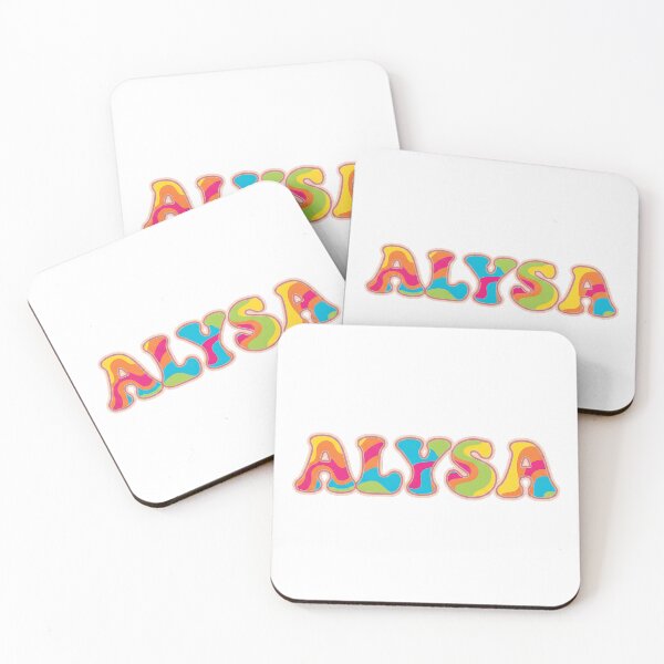 Item preview, ❤️ Alysa Personalized Name Wavy Retro Shirt, Coffee Mug, Sticker Gift designed and sold by HelixPedia.