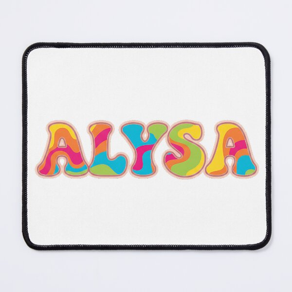 Item preview, ❤️ Alysa Personalized Name Wavy Retro Shirt, Coffee Mug, Sticker Gift designed and sold by HelixPedia.