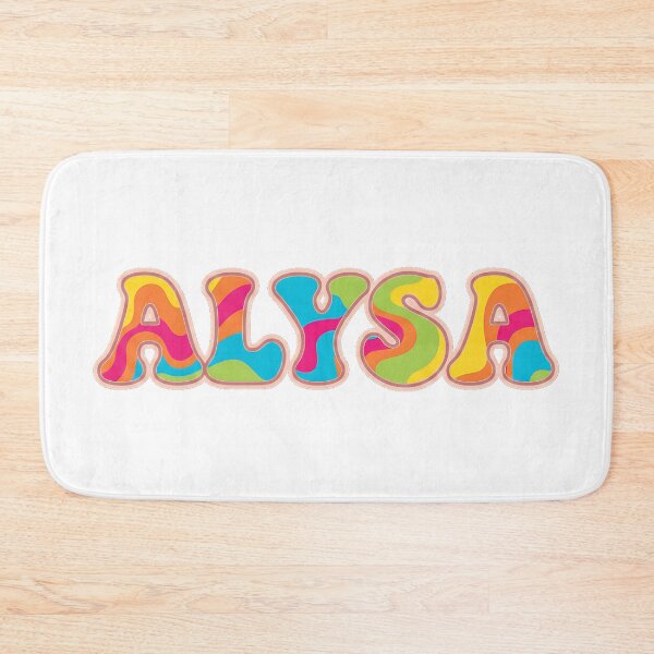 Item preview, ❤️ Alysa Personalized Name Wavy Retro Shirt, Coffee Mug, Sticker Gift designed and sold by HelixPedia.