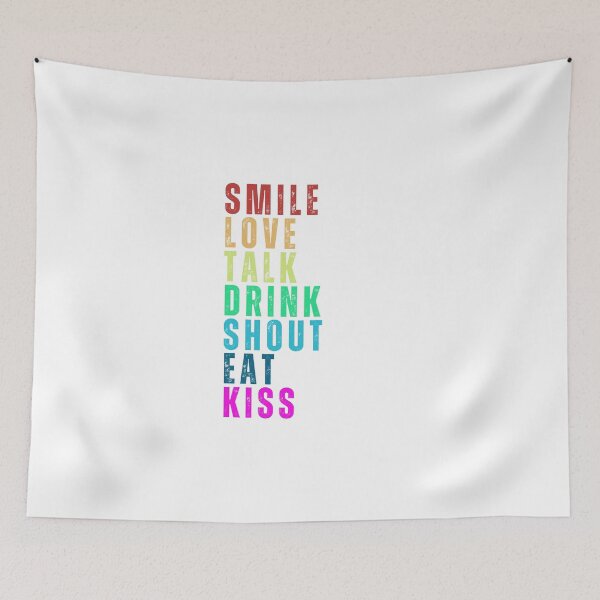 Item preview, Smile love talk drink shout eat kiss designed and sold by Dondonmart.
