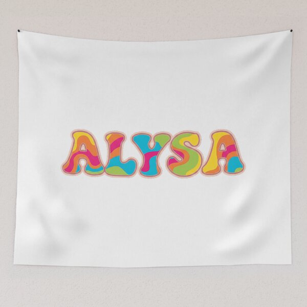 Item preview, ❤️ Alysa Personalized Name Wavy Retro Shirt, Coffee Mug, Sticker Gift designed and sold by HelixPedia.