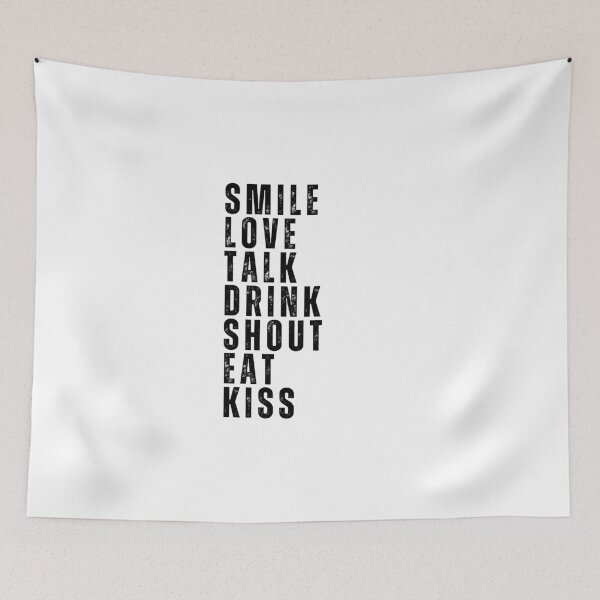 Item preview, Smile love talk drink shout eat kiss designed and sold by Dondonmart.