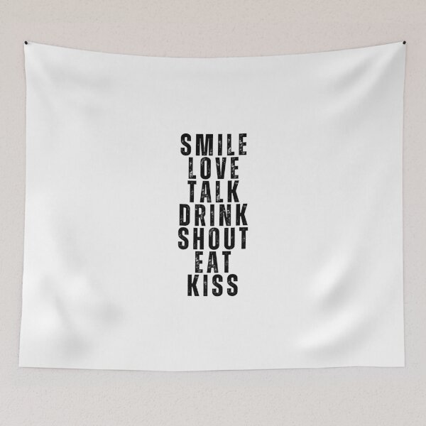 Item preview, Smile love talk drink shout eat kiss designed and sold by Dondonmart.