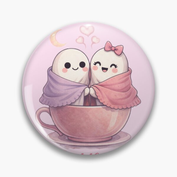 Item preview, Cuddles & Cauldrons – Cute Witchy Ghost Couple designed and sold by PunchDrop.