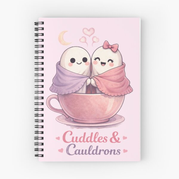Item preview, Cuddles & Cauldrons – Cute Witchy Ghost Couple designed and sold by PunchDrop.
