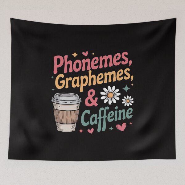 Item preview, Reading Teacher Coffee Lover Phonemes Graphemes & Caffeine designed and sold by ForestMmost.