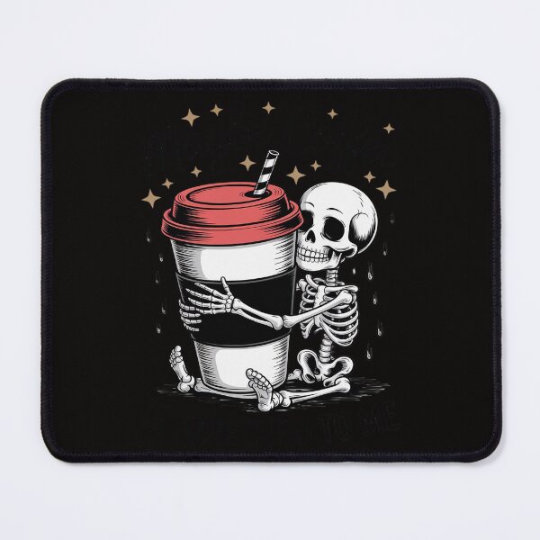 Item preview, Maybe Coffee is Addicted to Me Halloween Skeleton Coffee designed and sold by ForestMmost.