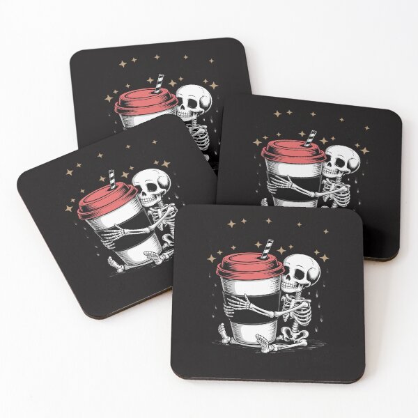Item preview, Maybe Coffee is Addicted to Me Halloween Skeleton Coffee designed and sold by ForestMmost.