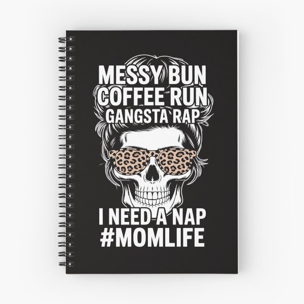 Item preview, Leopard Skull Lady Mom Life Messy Bun Coffee Run Gangsta Rap designed and sold by ForestMmost.