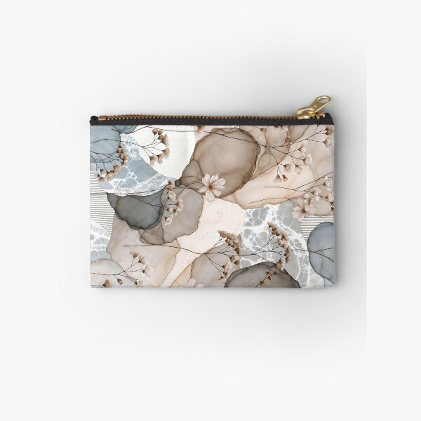 Item preview, Abstract Dusty Blue and Beige Floral Boho Chic Collage designed and sold by SolaoLab.