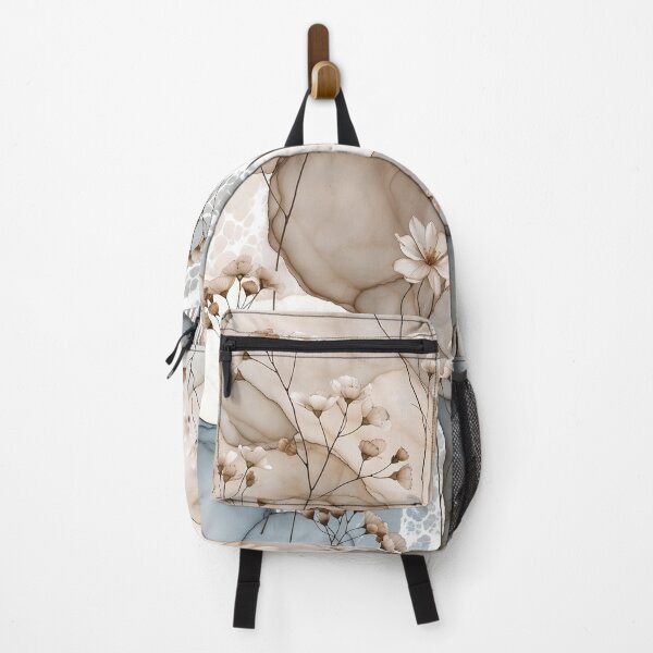Item preview, Abstract Dusty Blue and Beige Floral Boho Chic Collage designed and sold by SolaoLab.