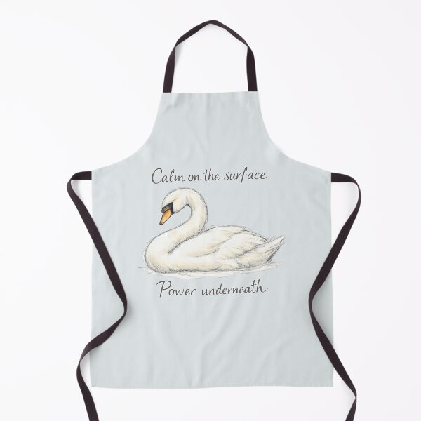 Item preview, Calm on the Surface Power Underneath Swan Illustration designed and sold by ChirpInc.