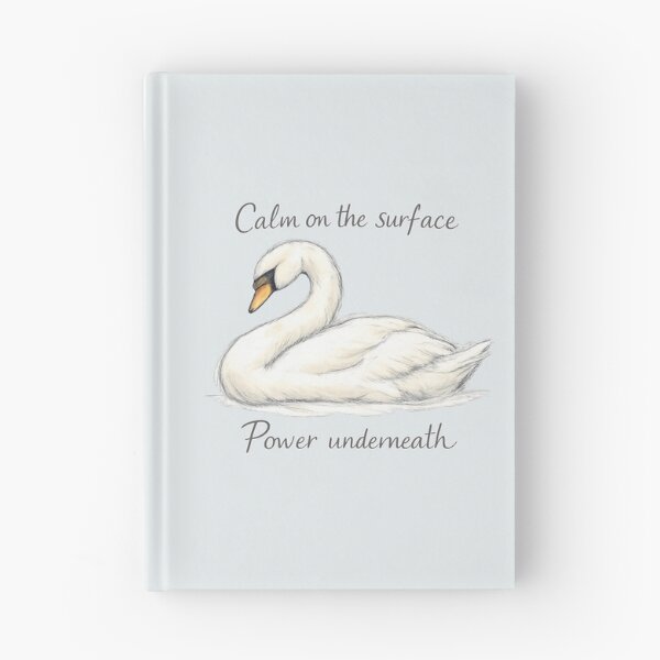 Item preview, Calm on the Surface Power Underneath Swan Illustration designed and sold by ChirpInc.