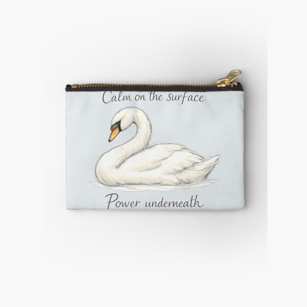 Item preview, Calm on the Surface Power Underneath Swan Illustration designed and sold by ChirpInc.